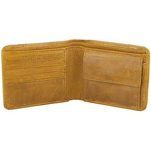 Mens Bifold Wallet with RFID Blocking and Secure Coin Pocket