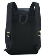 Canvas Travel Backpack Men with Leather Trim and Laptop Compartment