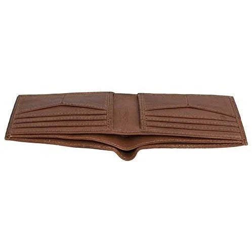 Slim RFID Protected Cowhide Leather Billfold Wallet Mens