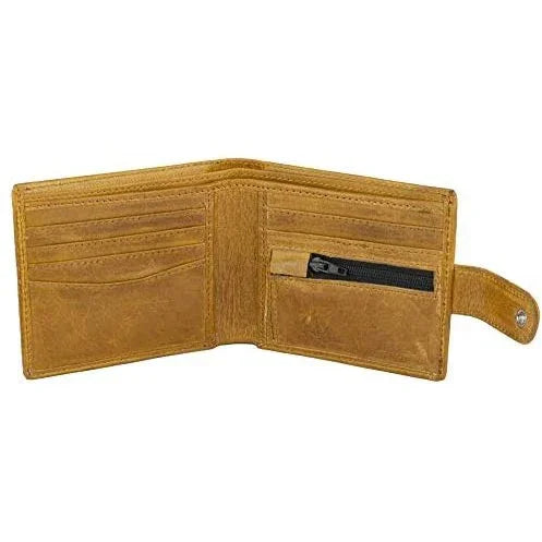 Men's Billfold Woven Leather RFID Protected Wallet