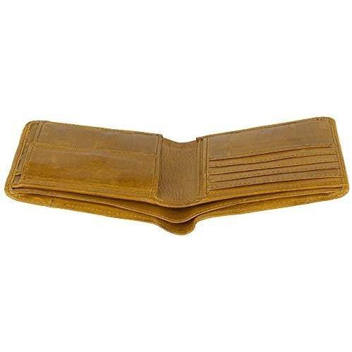 Mens Bifold Wallet with RFID Blocking and Secure Coin Pocket