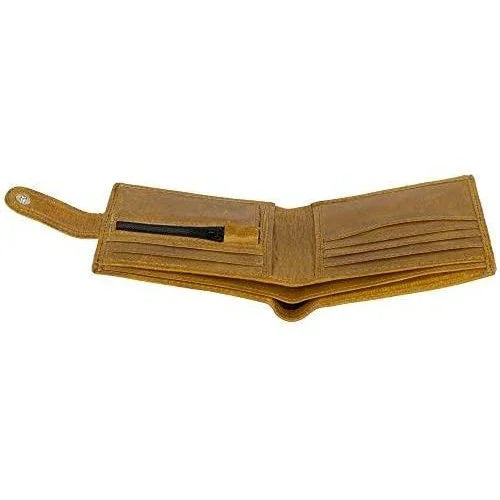 Men's Billfold Woven Leather RFID Protected Wallet