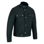 Wax Cotton Jackets for Men Vintage Motorcycle Biker Jacket