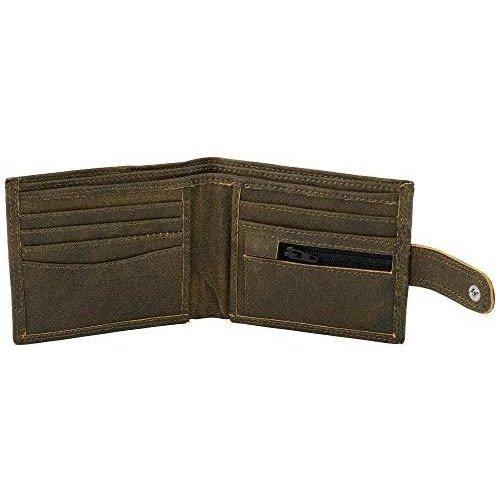 Men's Billfold Woven Leather RFID Protected Wallet