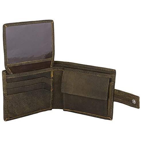 Men's Leather Wallets With Woven Trifold RFID Design