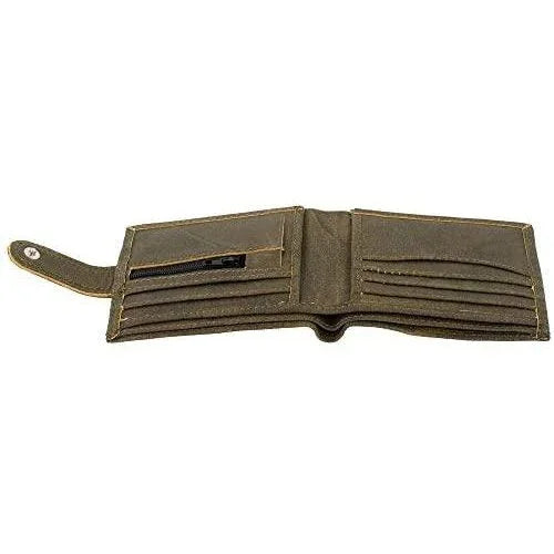 Men's Billfold Woven Leather RFID Protected Wallet