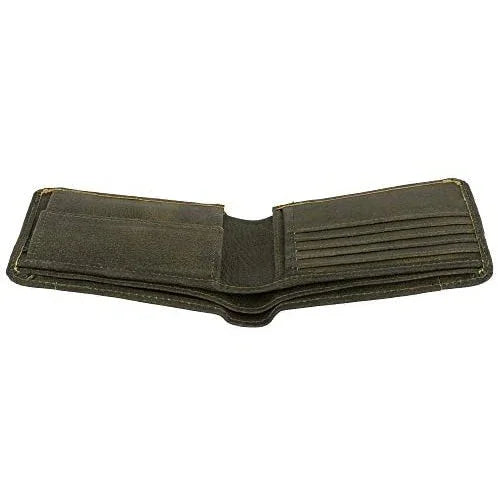 Mens Bifold Wallet with RFID Blocking and Secure Coin Pocket