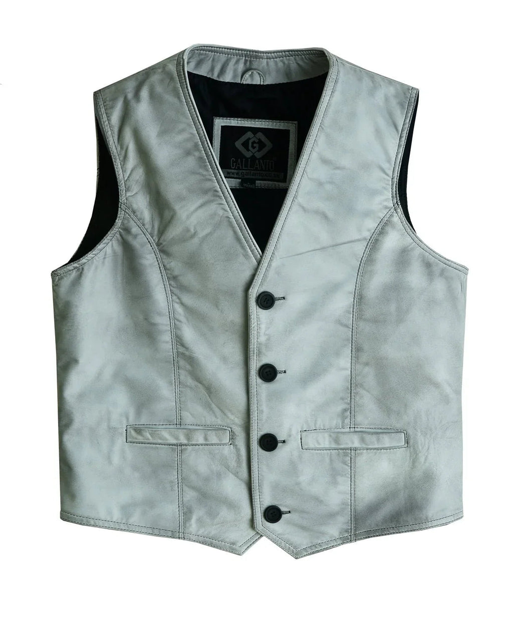 Mens Biker Vest in Classic Soft Leather and Suede Styles