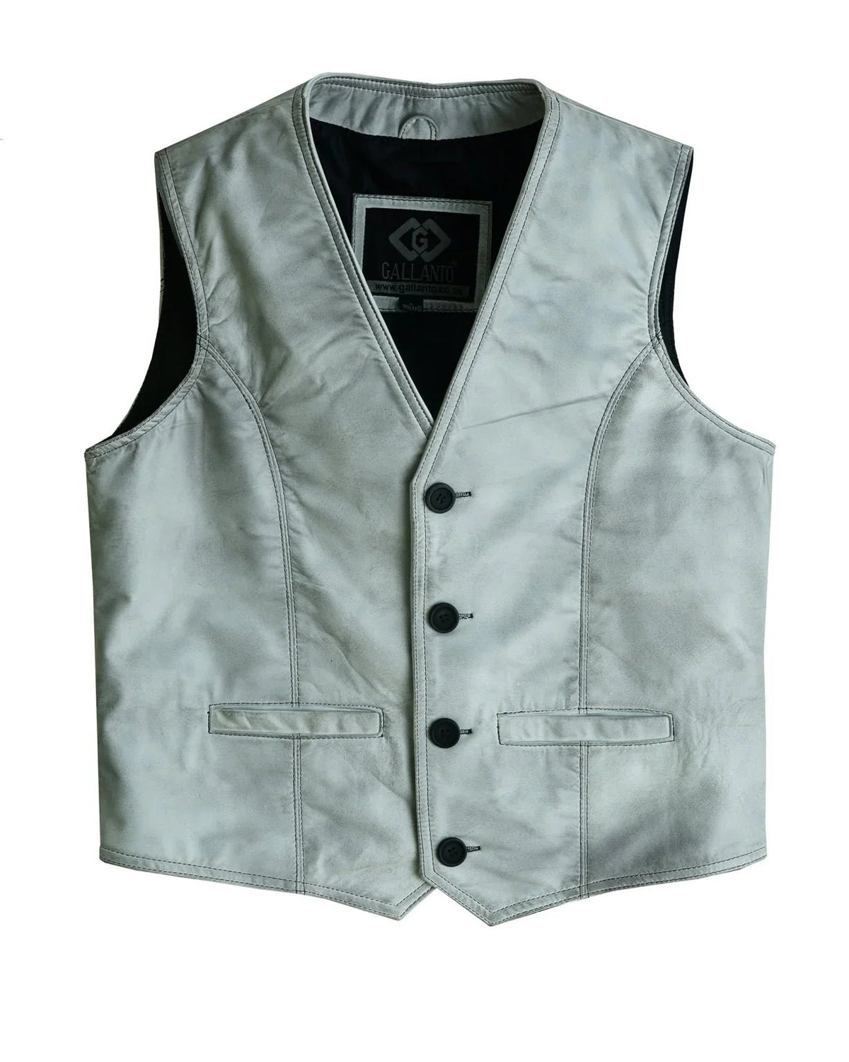 Mens Biker Vest in Classic Soft Leather and Suede Styles