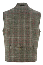 Mens Tweed Vest with Formal Check and Blazer-Style Cut