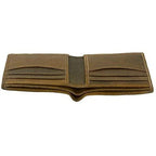 Genuine Cowhide Leather RFID Bifold Mens Wallet Designer