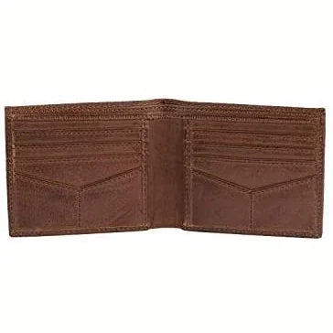 Slim RFID Protected Cowhide Leather Billfold Wallet Mens