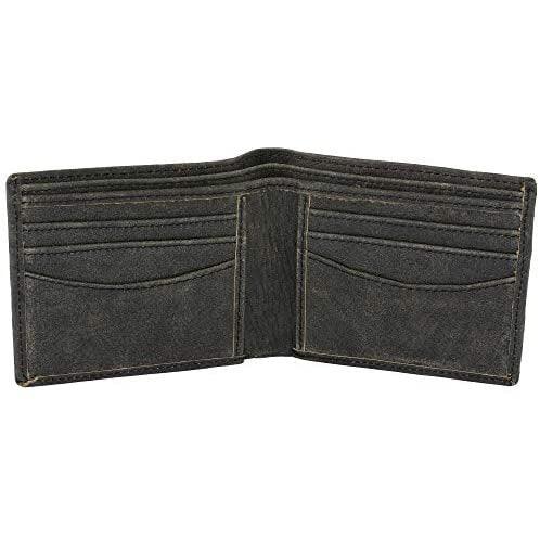 Genuine Cowhide Leather RFID Bifold Mens Wallet Designer