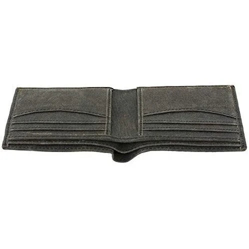 Genuine Cowhide Leather RFID Bifold Mens Wallet Designer