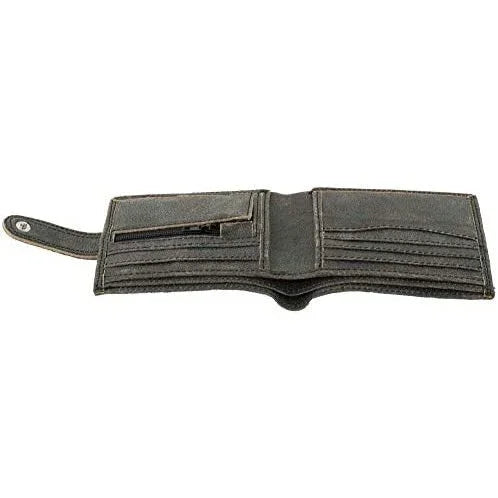 Men's Billfold Woven Leather RFID Protected Wallet