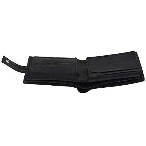 Men's Leather Wallets With Woven Trifold RFID Design