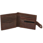 Men's Billfold Woven Leather RFID Protected Wallet