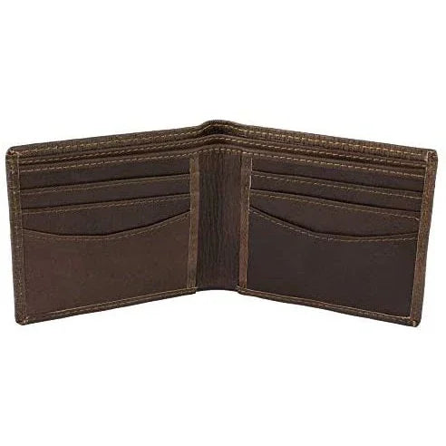 Genuine Cowhide Leather RFID Bifold Mens Wallet Designer