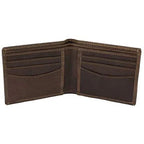 Genuine Cowhide Leather RFID Bifold Mens Wallet Designer