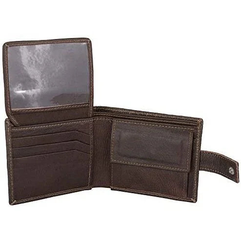Men's Leather Wallets With Woven Trifold RFID Design