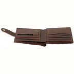 Men's Billfold Woven Leather RFID Protected Wallet