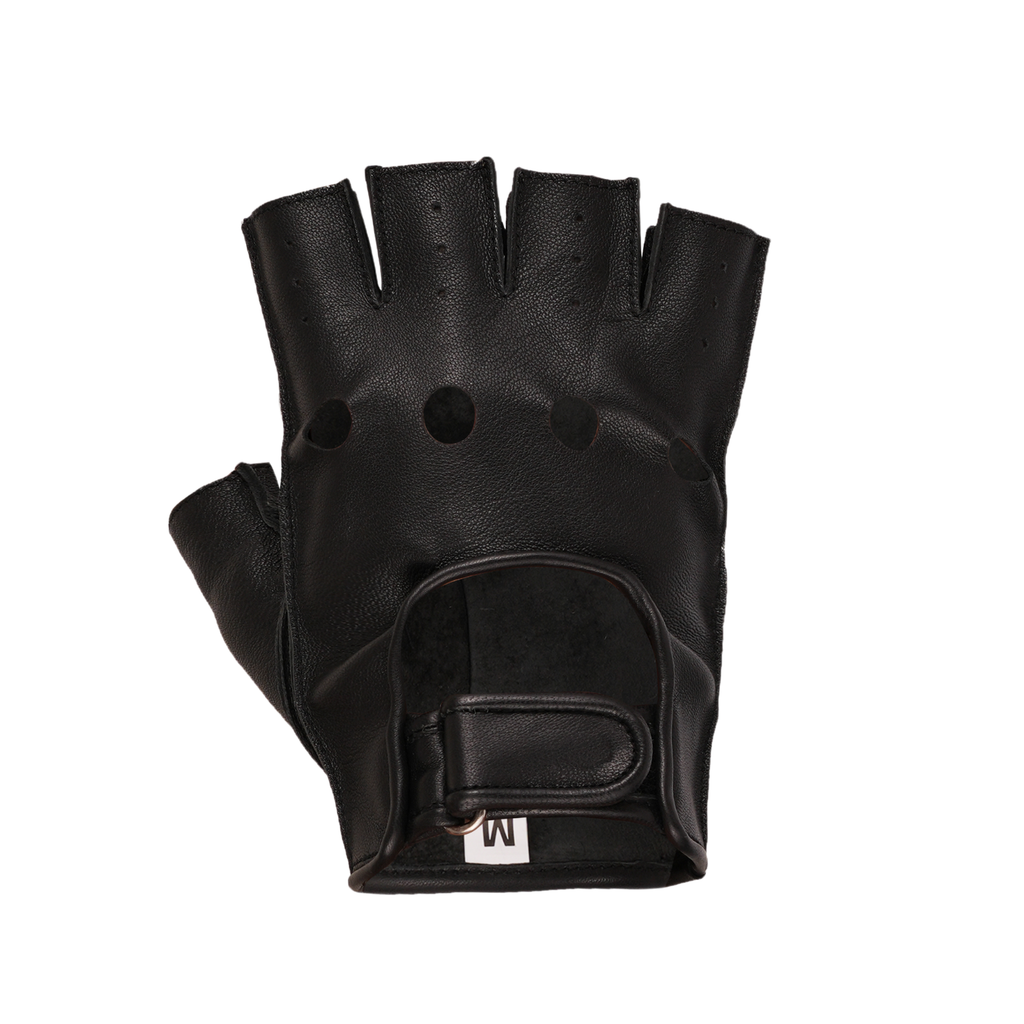 Fingerless Leather Gloves for Men in Nappa Leather