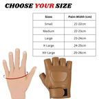 Fingerless Leather Gloves for Men in Nappa Leather