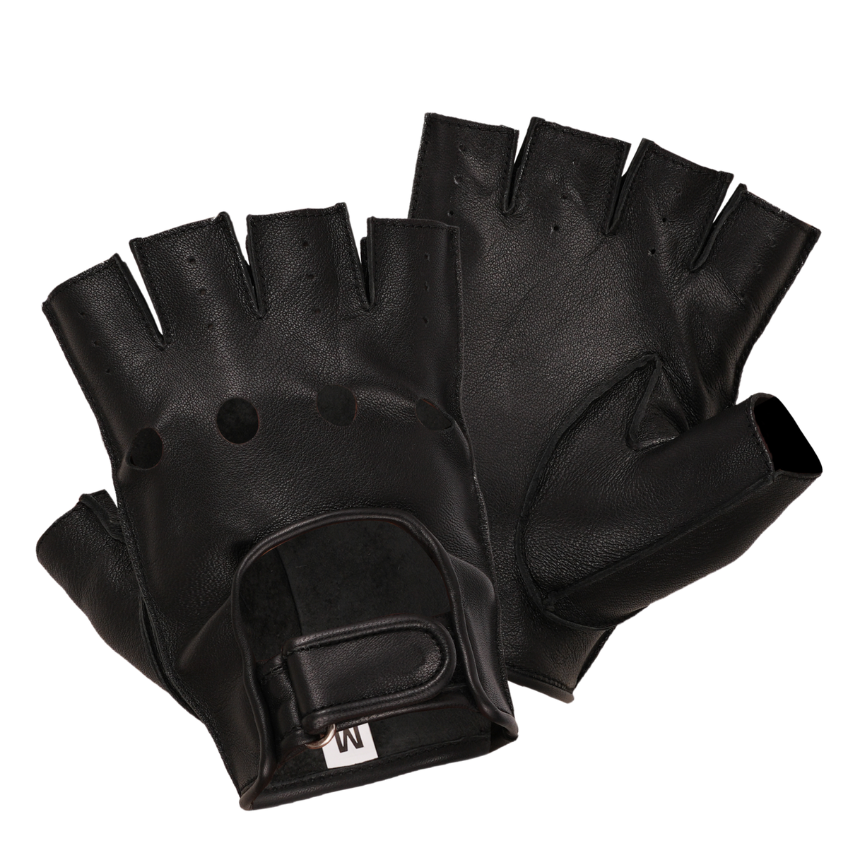 Fingerless Leather Gloves for Men in Nappa Leather