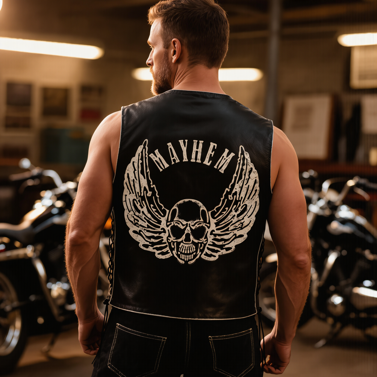 Motorcycle Cool Vest with Exclusive Embossed Artwork