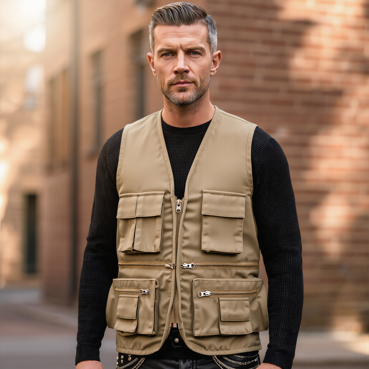 Biker Vest for Riding, Outdoor and Casual Wear