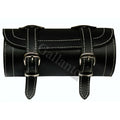 Black Motorcycle Tool Roll Leather Storage Bag
