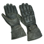 Biker Leather Gloves with Waterproof Thermal Protection