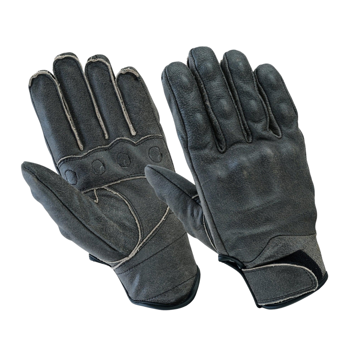 Motorcycle Gloves Vintage Style with Hard Armor Protection