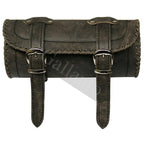 Stonewash Grey Leather Tool Pouch Small