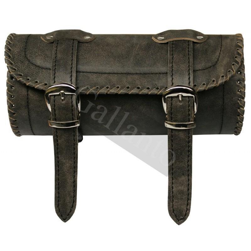 Stonewash Grey Leather Tool Pouch Small