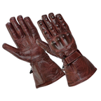 Biker Leather Gloves with Waterproof Thermal Protection