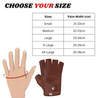 Fingerless Leather Gloves for Men in Nappa Leather